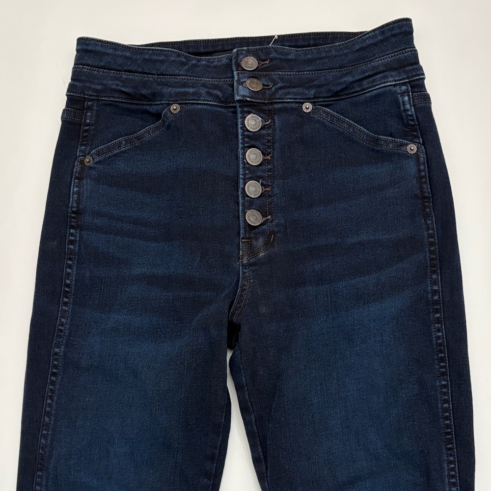 Veronica Beard Jeans Beverly Skinny Flare High Rise Dark River Jeans Size 28